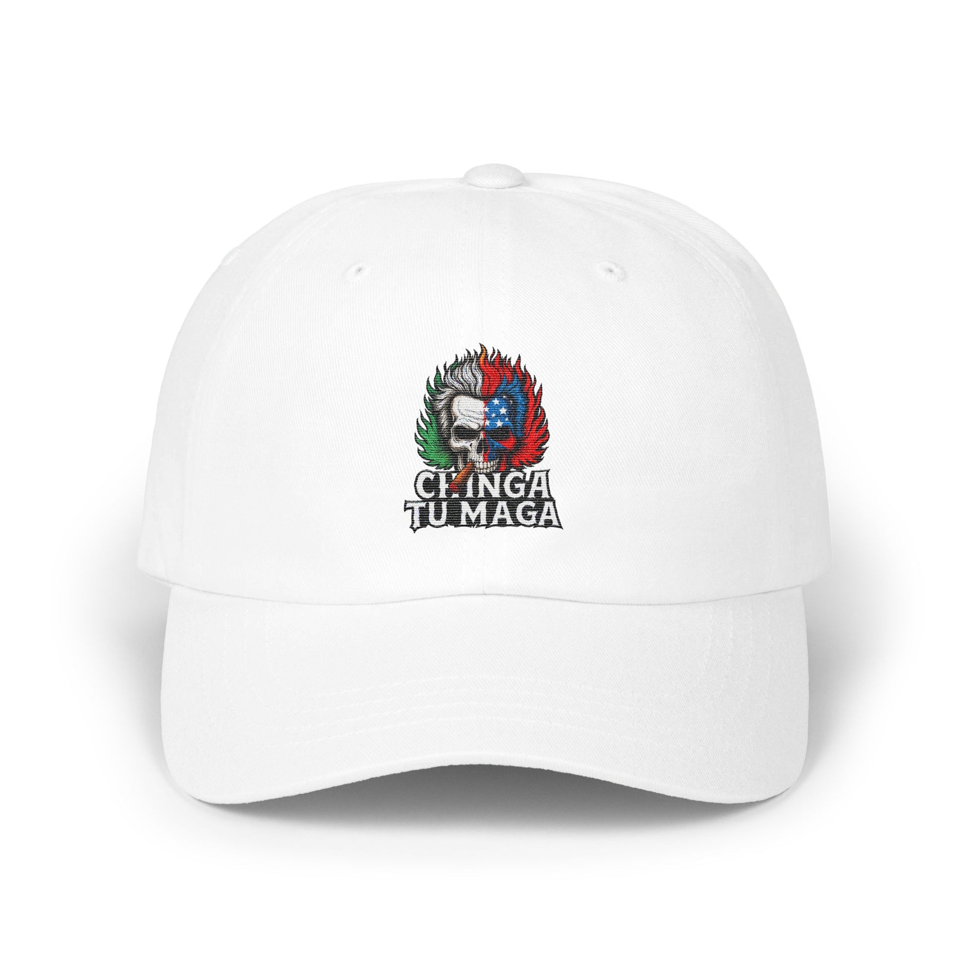 Chinga Tu Maga  Embroidered White Cap product type