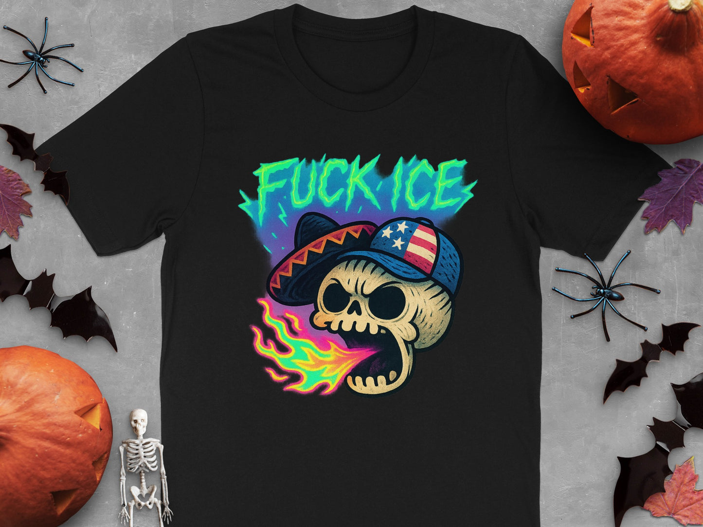 Flame Breathing Skull T-Shirt Halloween product type