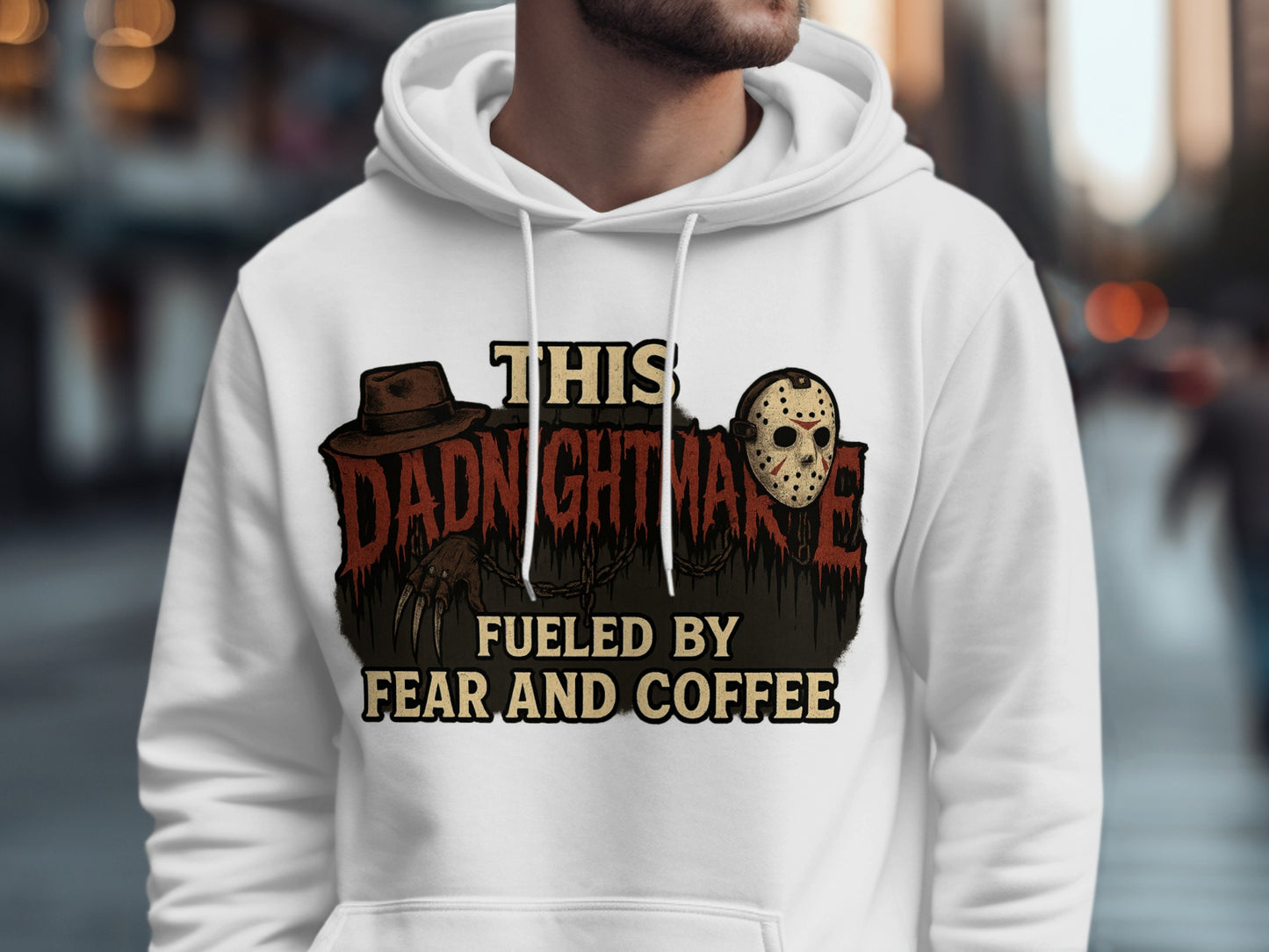 This Dad Nightmare Fueled by Fear and Coffee Hoodie Product