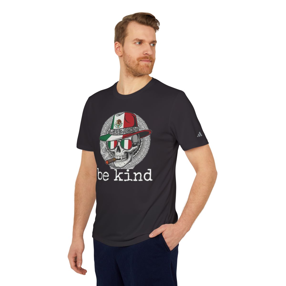 Be Kind Skull with Hat Graphic T-shirt