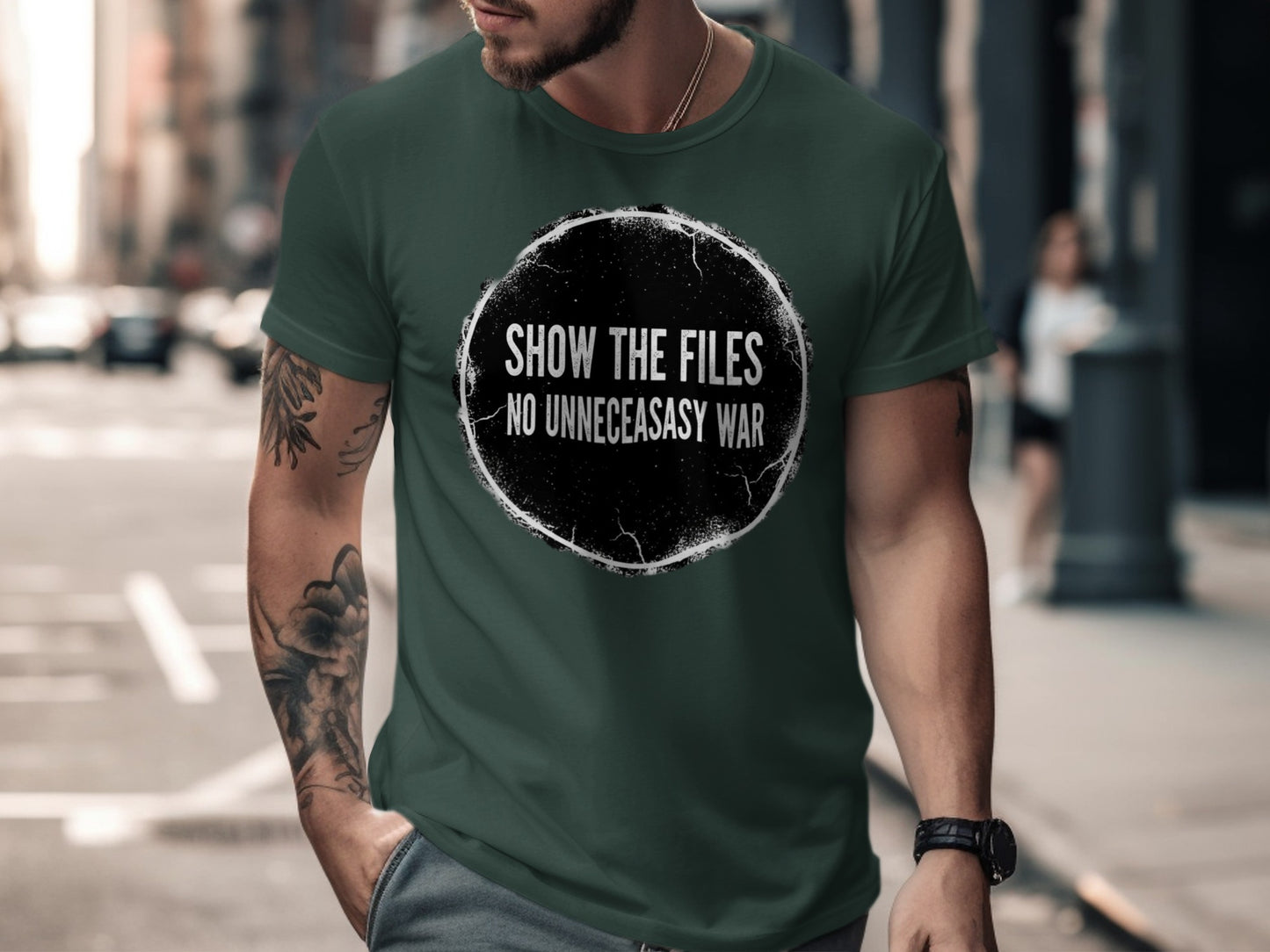 Show The Files No Unnecessary War Motivational Shirt