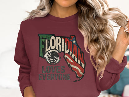 Floridian Loves Everyone Graphic Sweatshirt product
