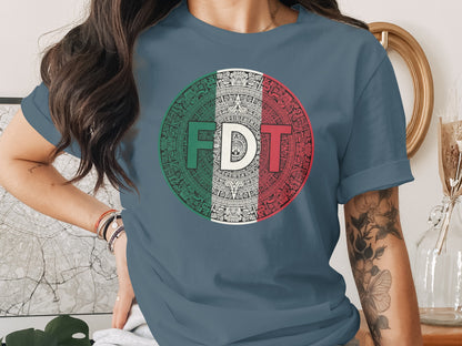 FDT Aztec Calendar in Flag Colors T-shirt product