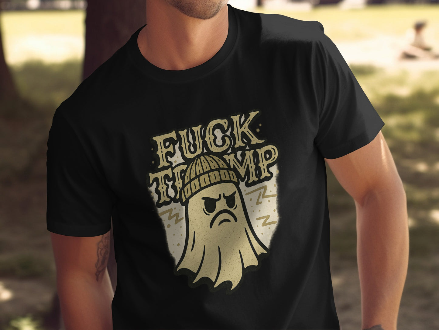 Angry Ghost Graphic with Text Statement product type