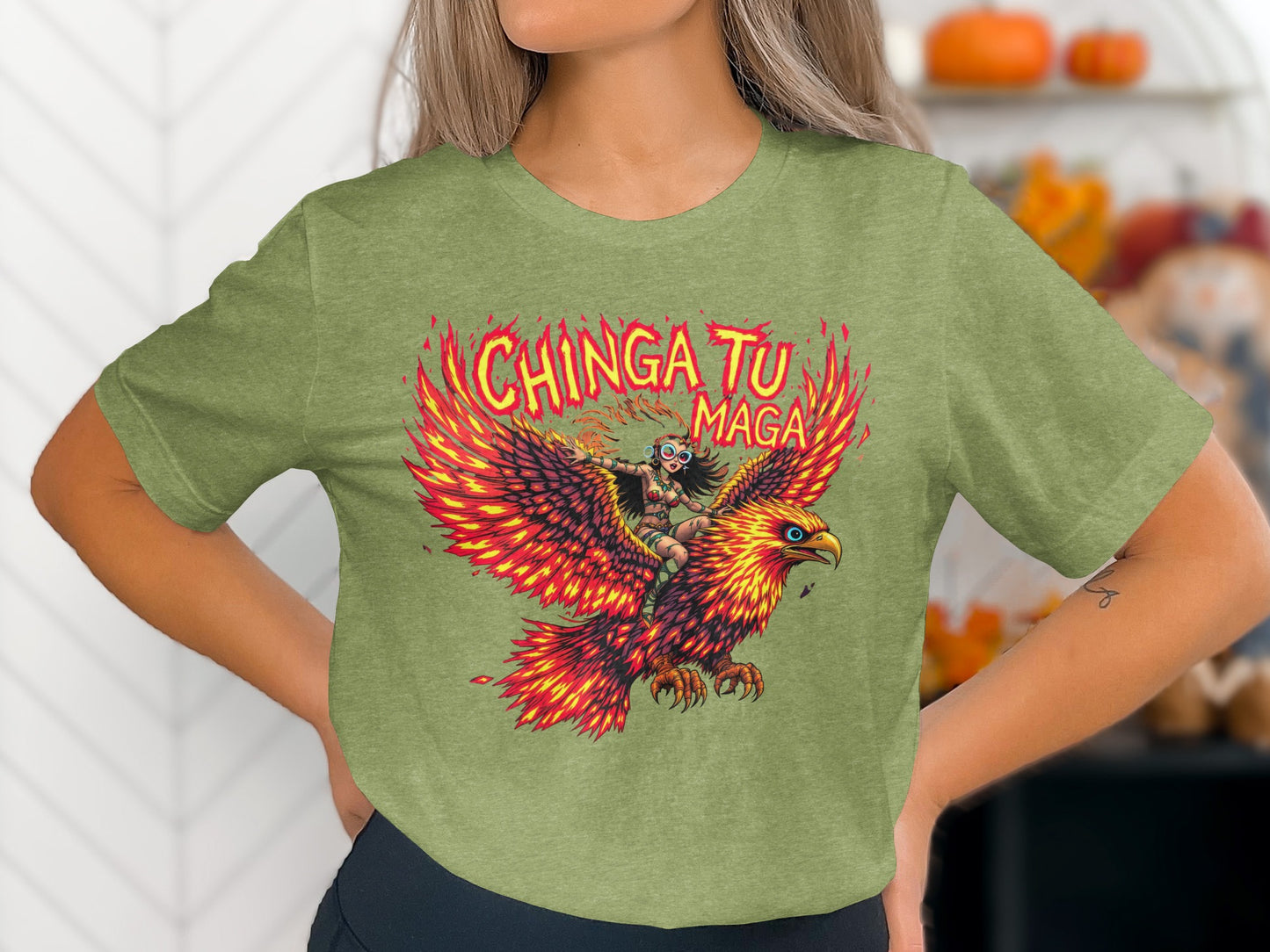 Colorful Phoenix Graphic Unisex Tee Shirt product type