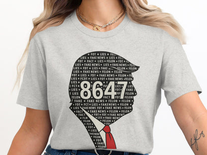 8647 Lies Fake News Felon FDT Grey Shirt product type