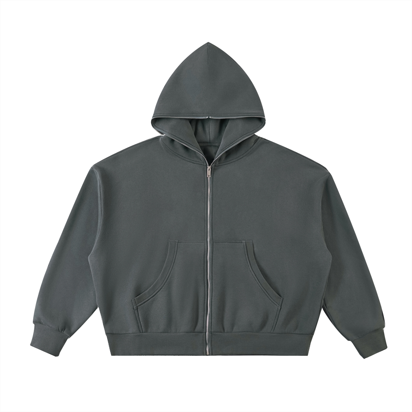 Chinga tu Maga Fleeced Full-Zip Boxy Hoodie
