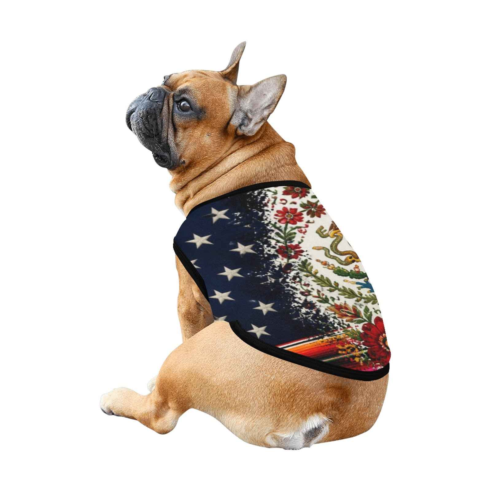Pet Tank Top USA Mexico Pride Culture Dog Tee | Pet Cat Tank Top