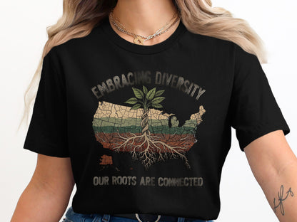 Embracing Diversity Graphic Tee Casual Fashion Shirt product type