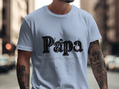 Stylish Papa Graphic Tee for Casual Wear Clothing Product