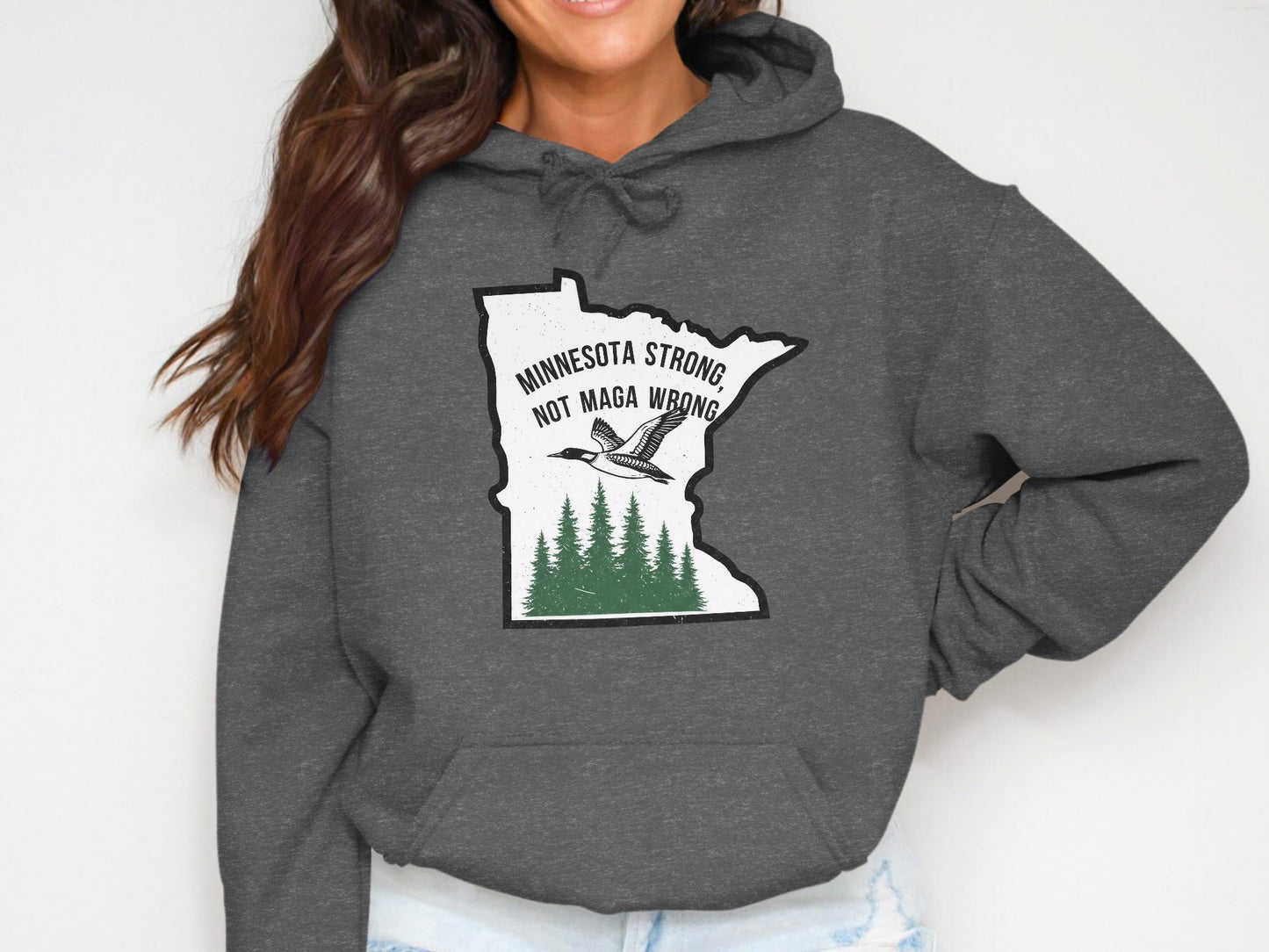 Minnesota Strong Not Maga Wrong Hoodie product