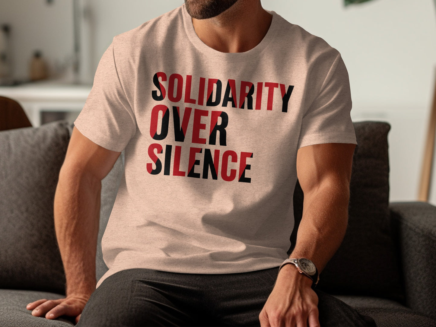 Solidarity Over Silence Bold Graphic T-shirt