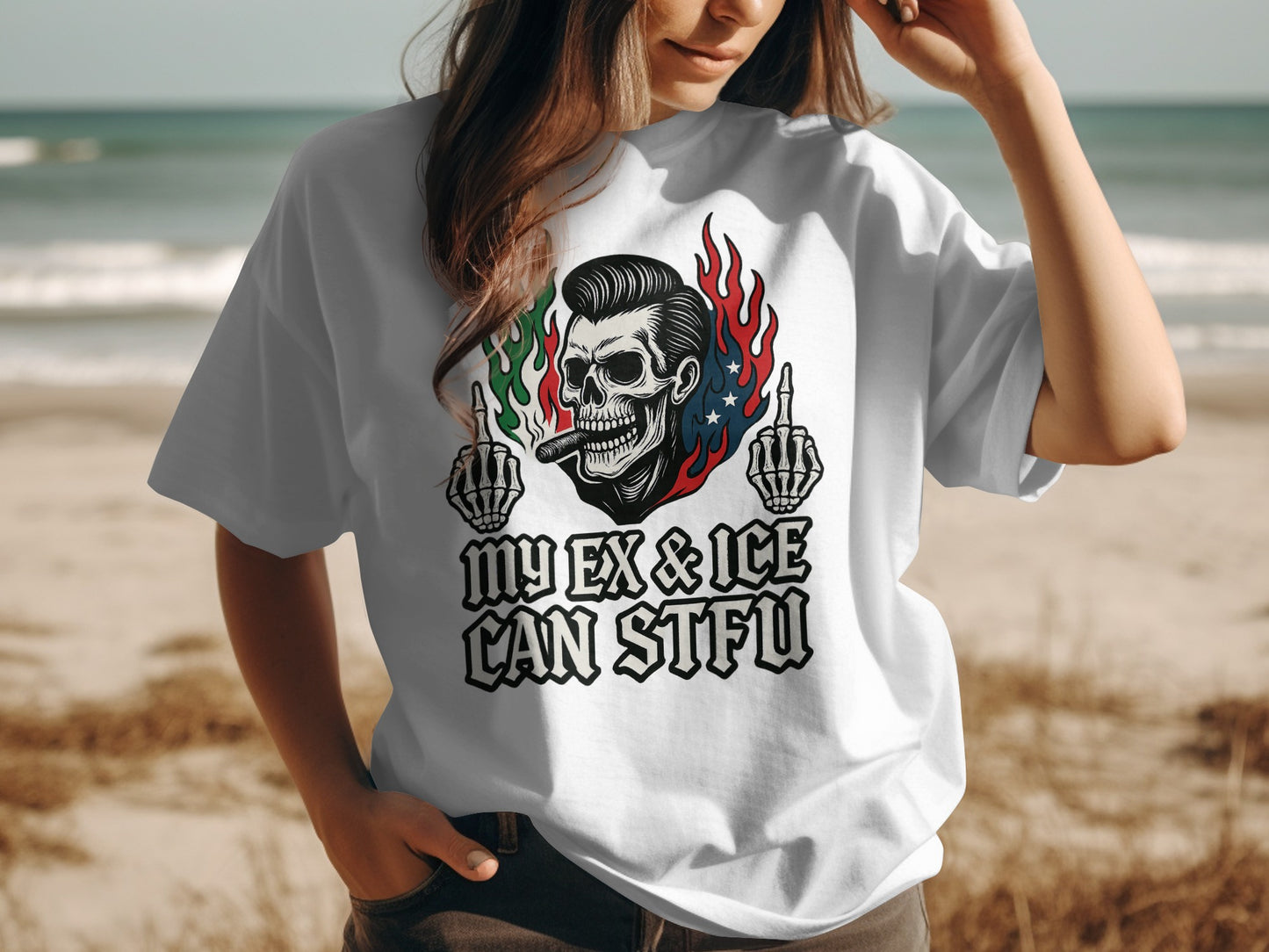 My Ex Ice Can Stfu Skeleton Graphic T-shirt product type