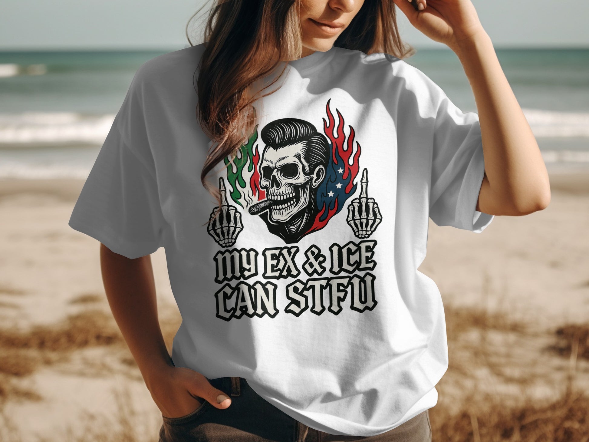 My Ex Ice Can Stfu Skeleton Graphic T-shirt product type