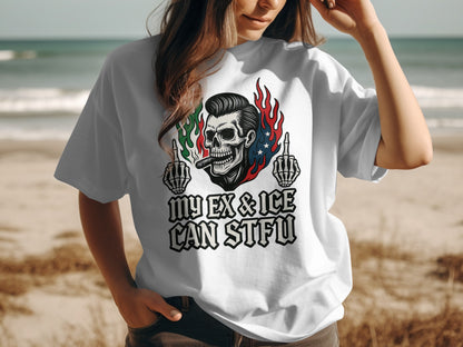 My Ex Ice Can Stfu Skeleton Graphic T-shirt product type