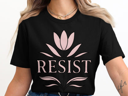 Resist Flower Design Graphic T-Shirt product