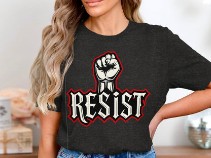 Graphic Tee With Bold Resist Design product type