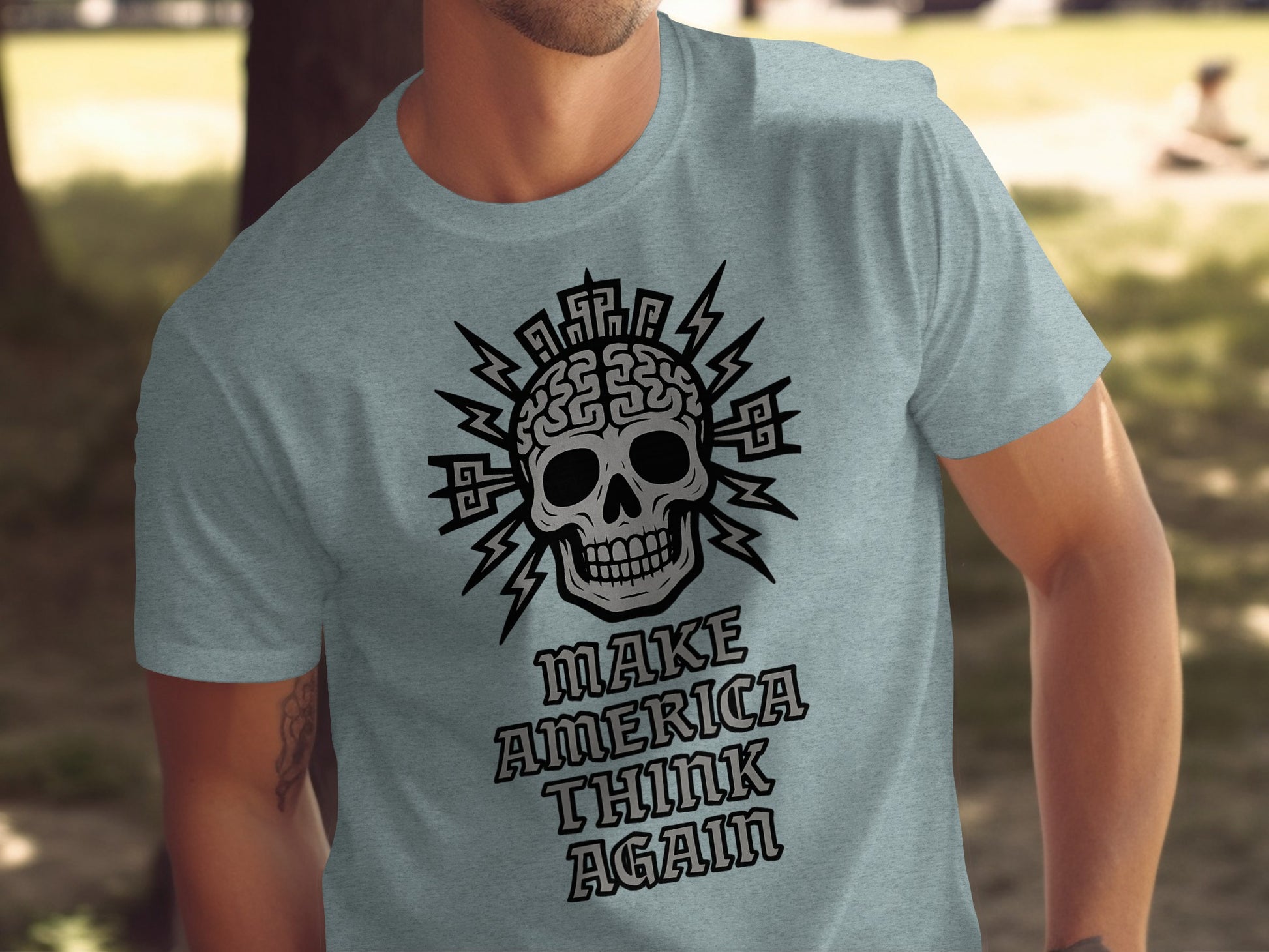 Make America Think Again Skull T-shirt