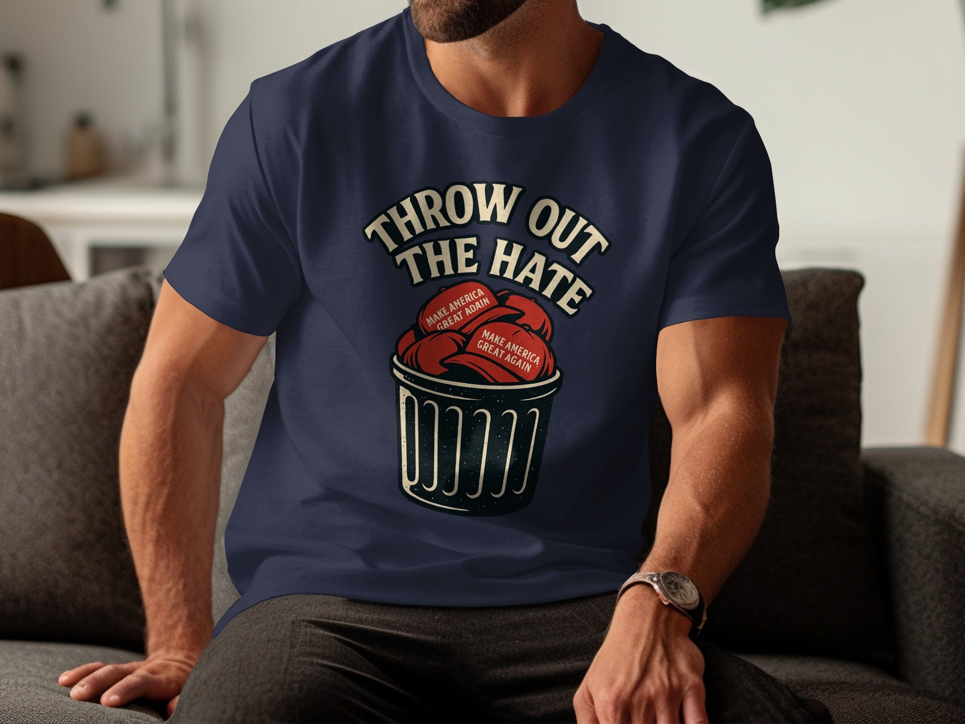 Throw Out The Hate T-Shirt featuring bold design product