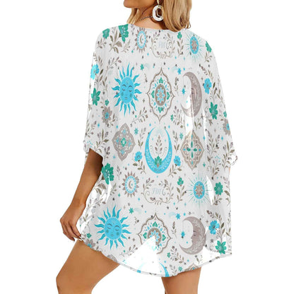 Women's Kimono Chiffon Cover Up (H51)