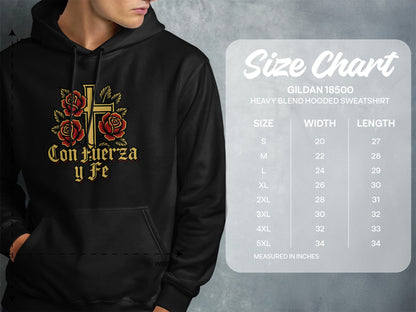 Con Fuerza y Fe Heavy Blend Hooded Sweatshirt product type