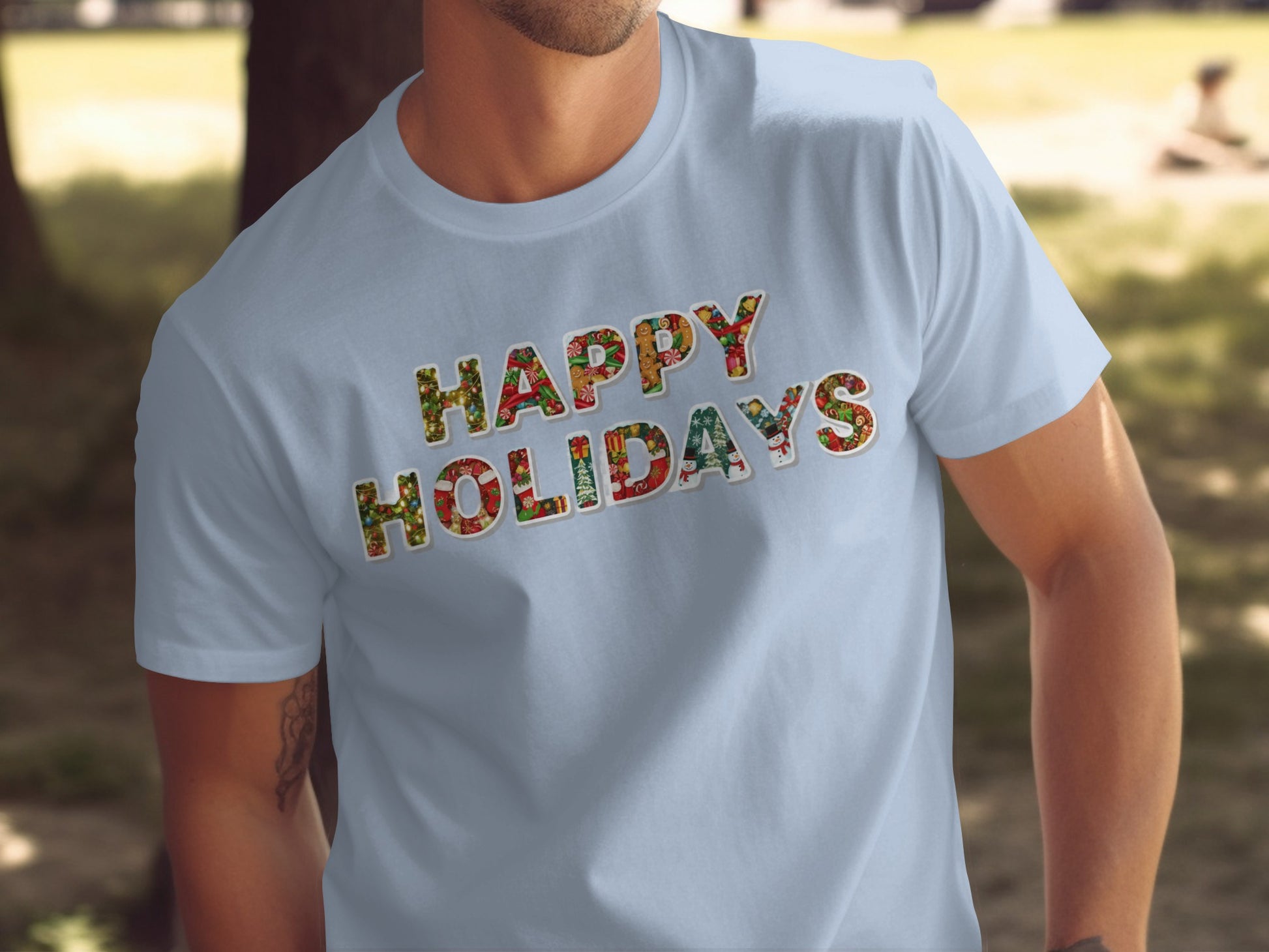 Festive Happy Holidays Graphic T-shirt for Celebrations