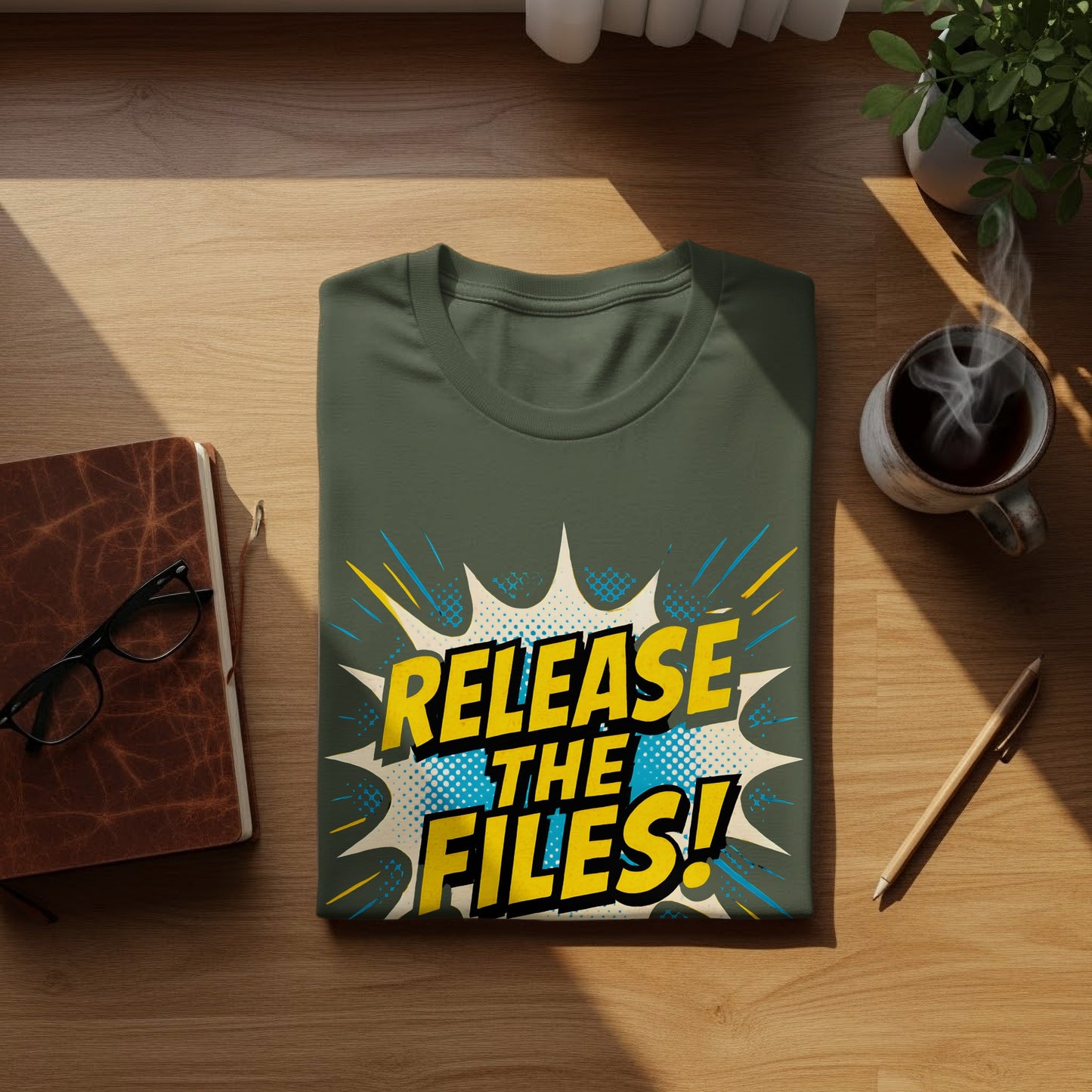 Release The Files T-Shirts Bold and Colorful Design