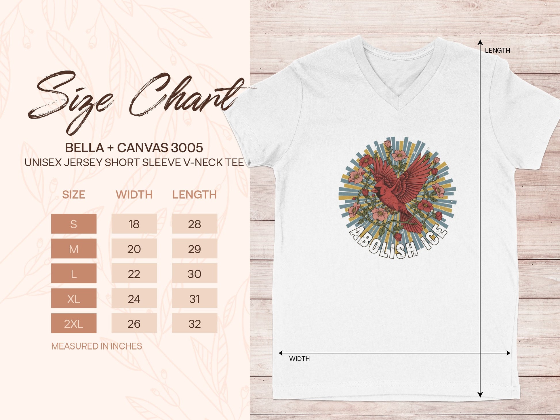 Abolish ICE Graphic V-Neck Short Sleeve Tee product