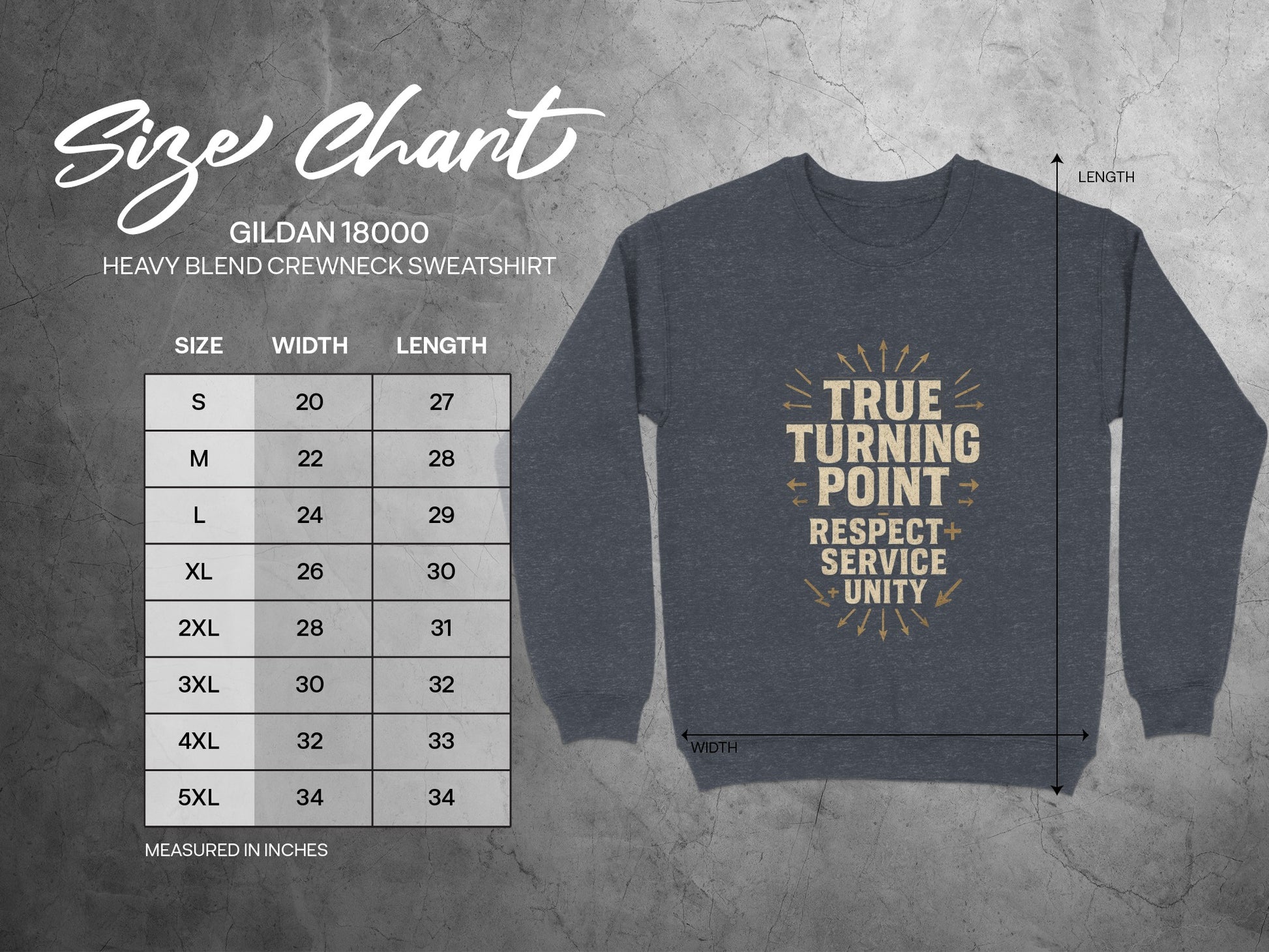 True Turning Point Respect Service Unity Sweatshirt product type