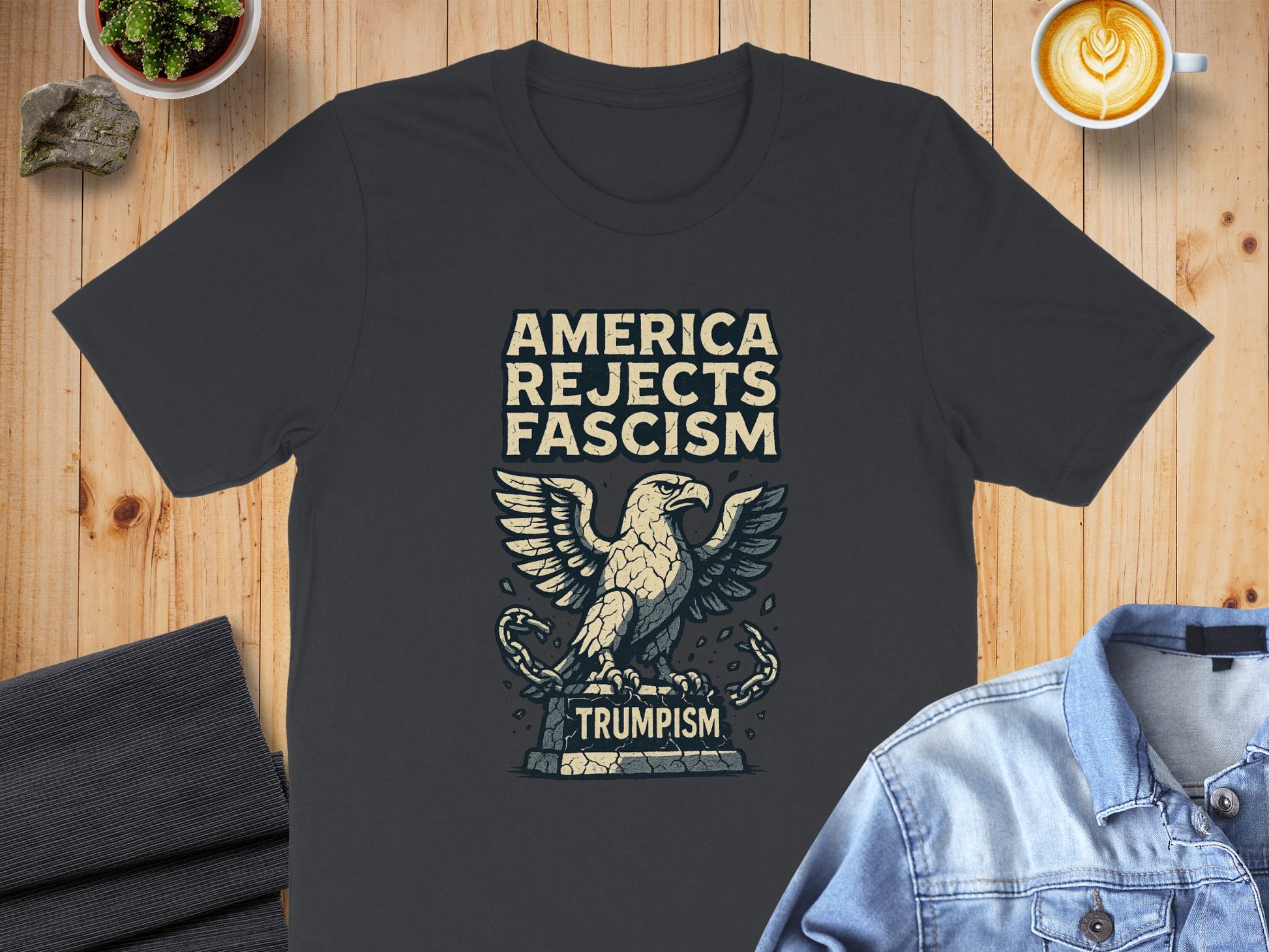 America Rejects Fascism Trumpism Graphic T-shirt Product