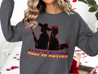 Ally in Action graphic sweatshirt product