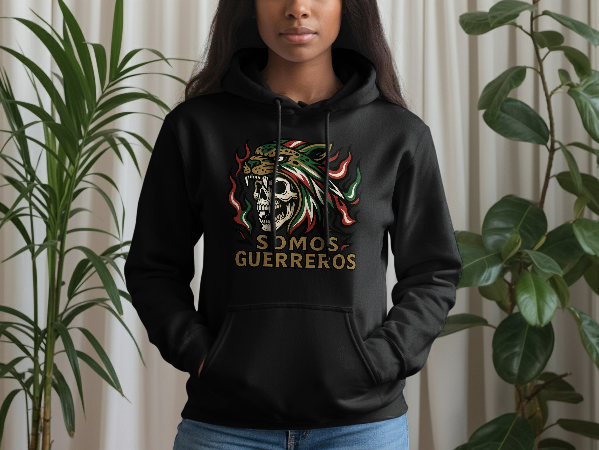 Somos Guerreros Skull Hoodie Artwork Apparel