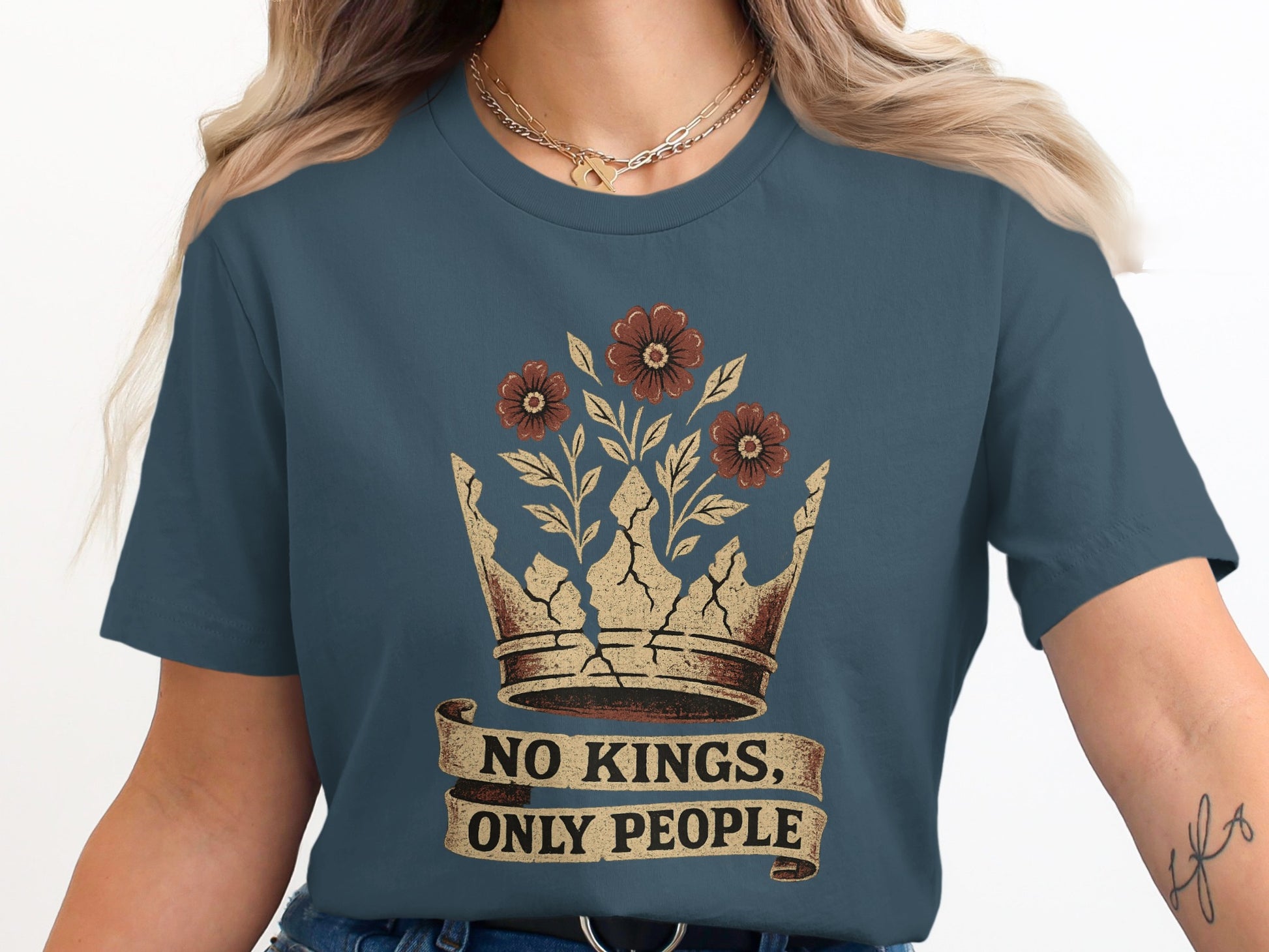 Unique No Kings Only People Graphic Tee product