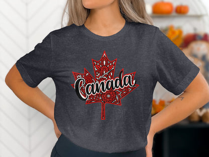 Canada Leaf Design Artistic Graphic Shirt product