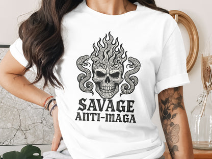 Savage Anti-Maga Skull and Snakes T-Shirt