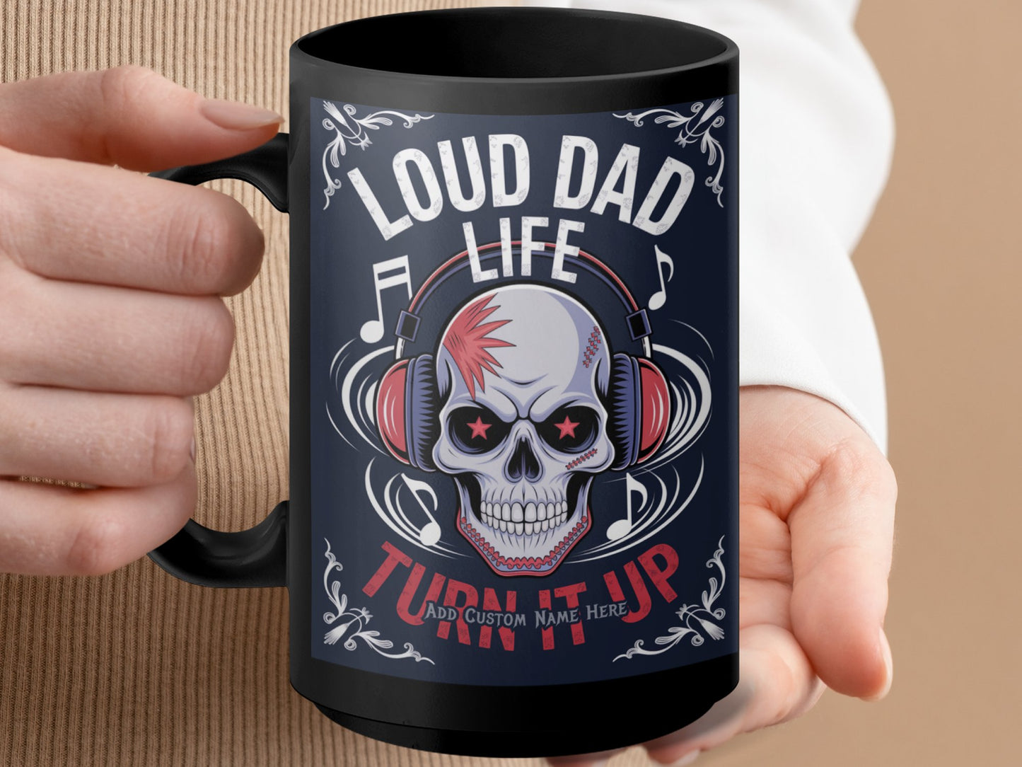 Loud Dad Life Turn It Up Music Lover Mug product