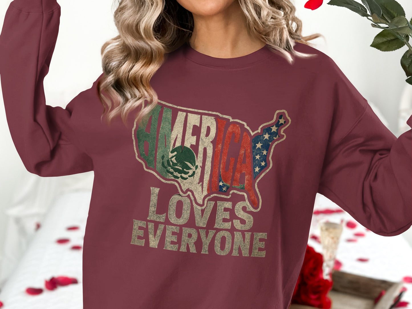 America Loves Everyone Graphic Sweatshirt product