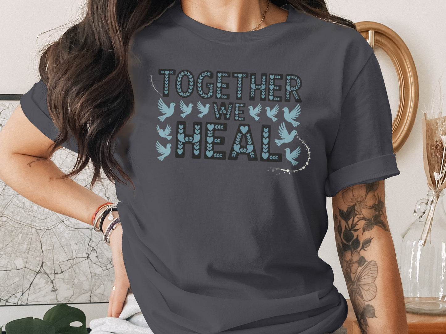 Together We Heal Inspirational Graphic Tee