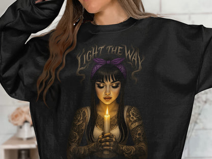 Light The Way Candle Graphic Sweater product