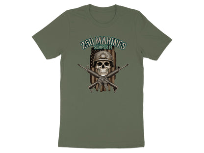 250 Marines Semper Fi Skull Military Graphic Shirt
