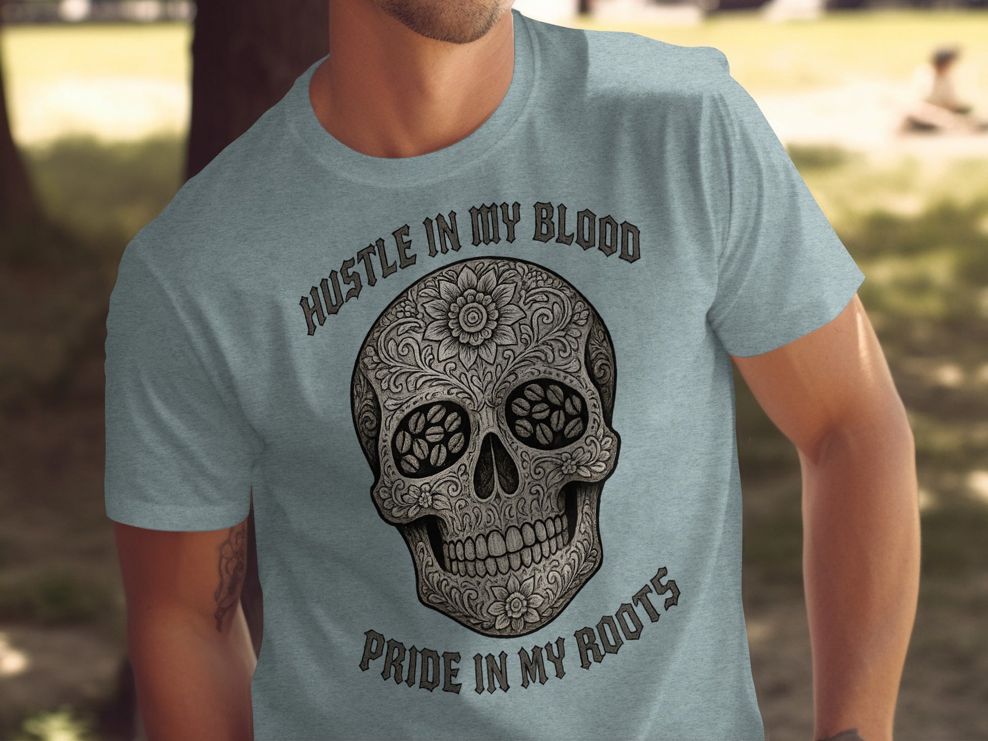 Hustle In My Blood Pride In My Roots t-shirt