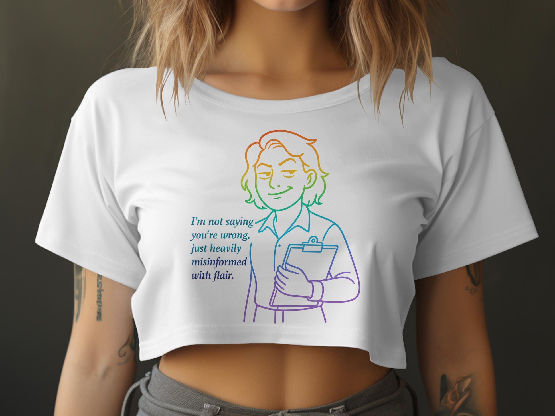 Heavily Misinformed with Flair Statement T-Shirt Product