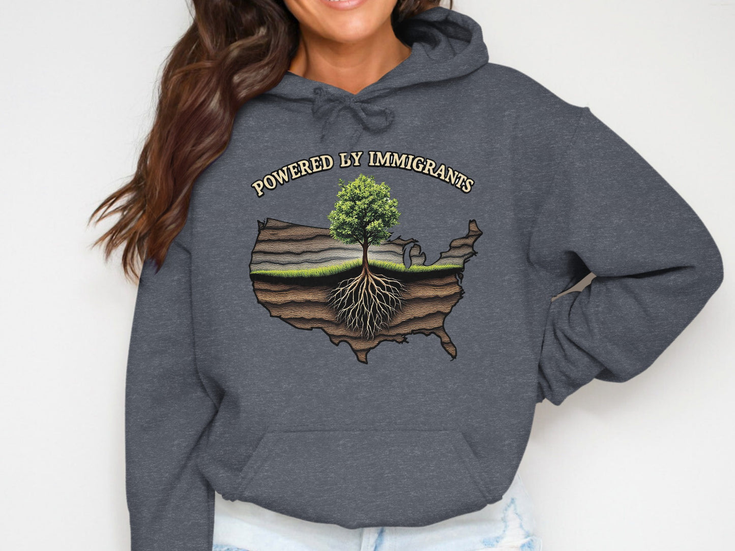 Powered By Immigrants Graphic Hoodie product