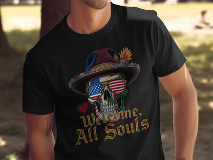 Welcome All Souls Patriotic Skull Artistic product