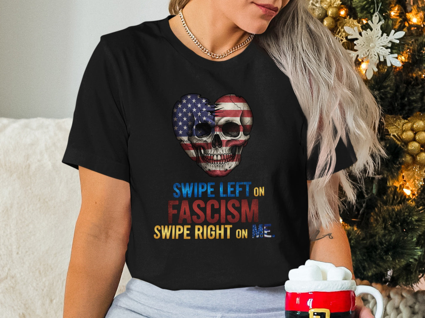 Swipe Left on Fascism Swipe Right on Me Shirt