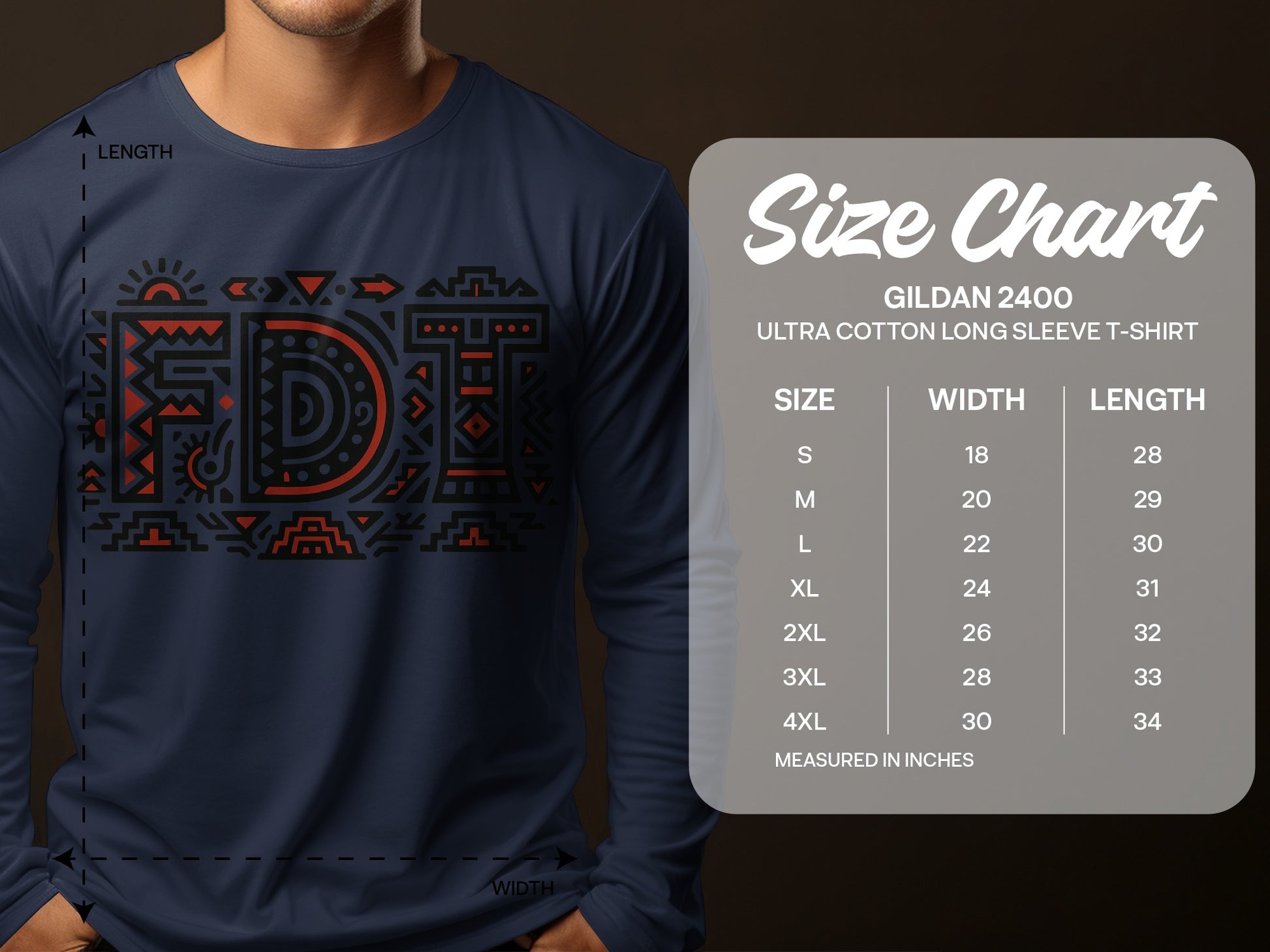 Ultra Soft Full Design T-shirt Long Sleeve Shirt