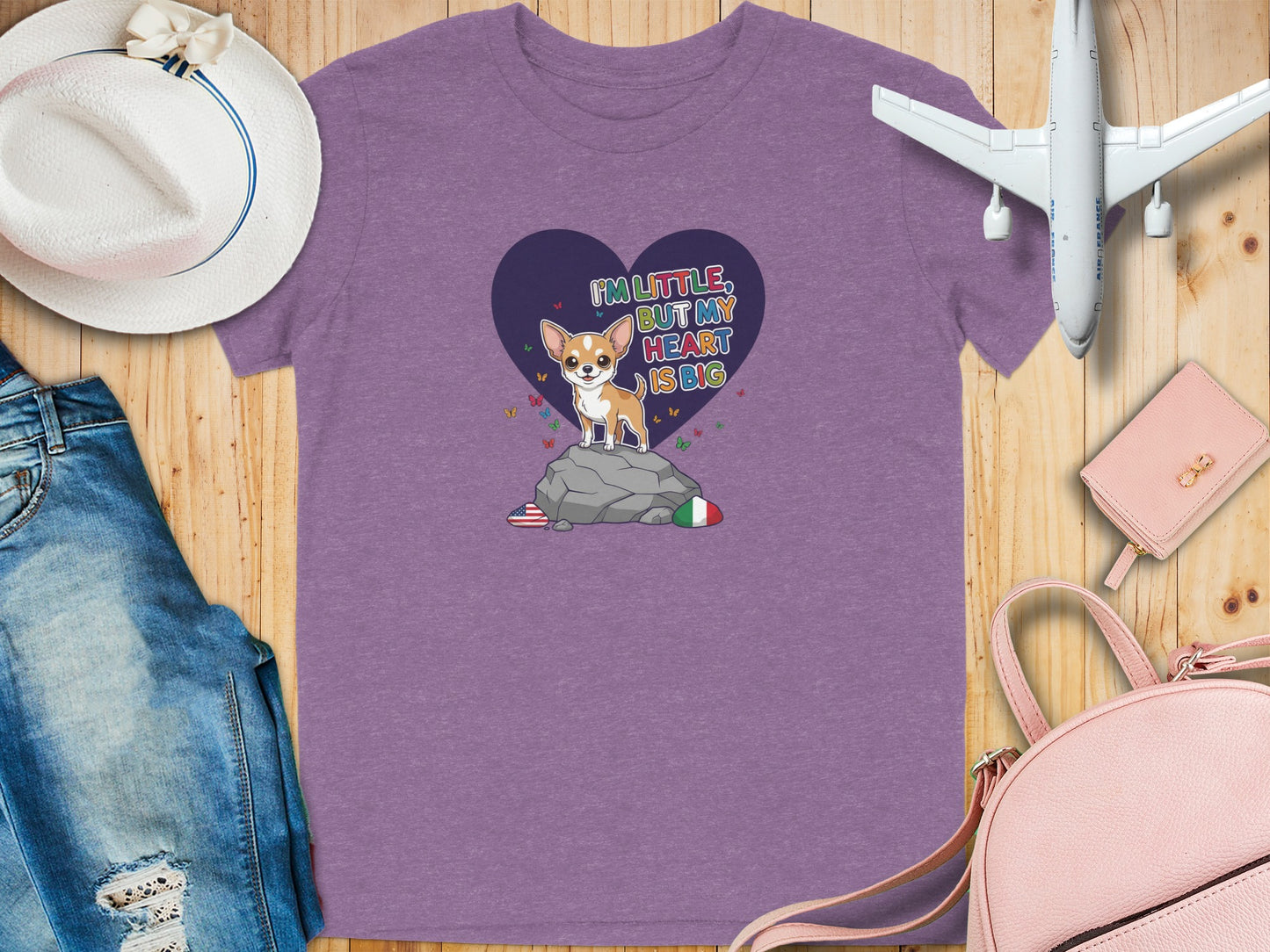 I'm Little But My Heart Is Big Purple T-shirt