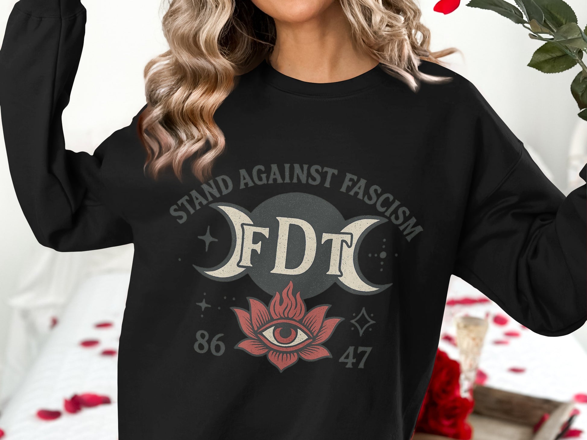 Stand Against Fascism Graphic Sweatshirt product type