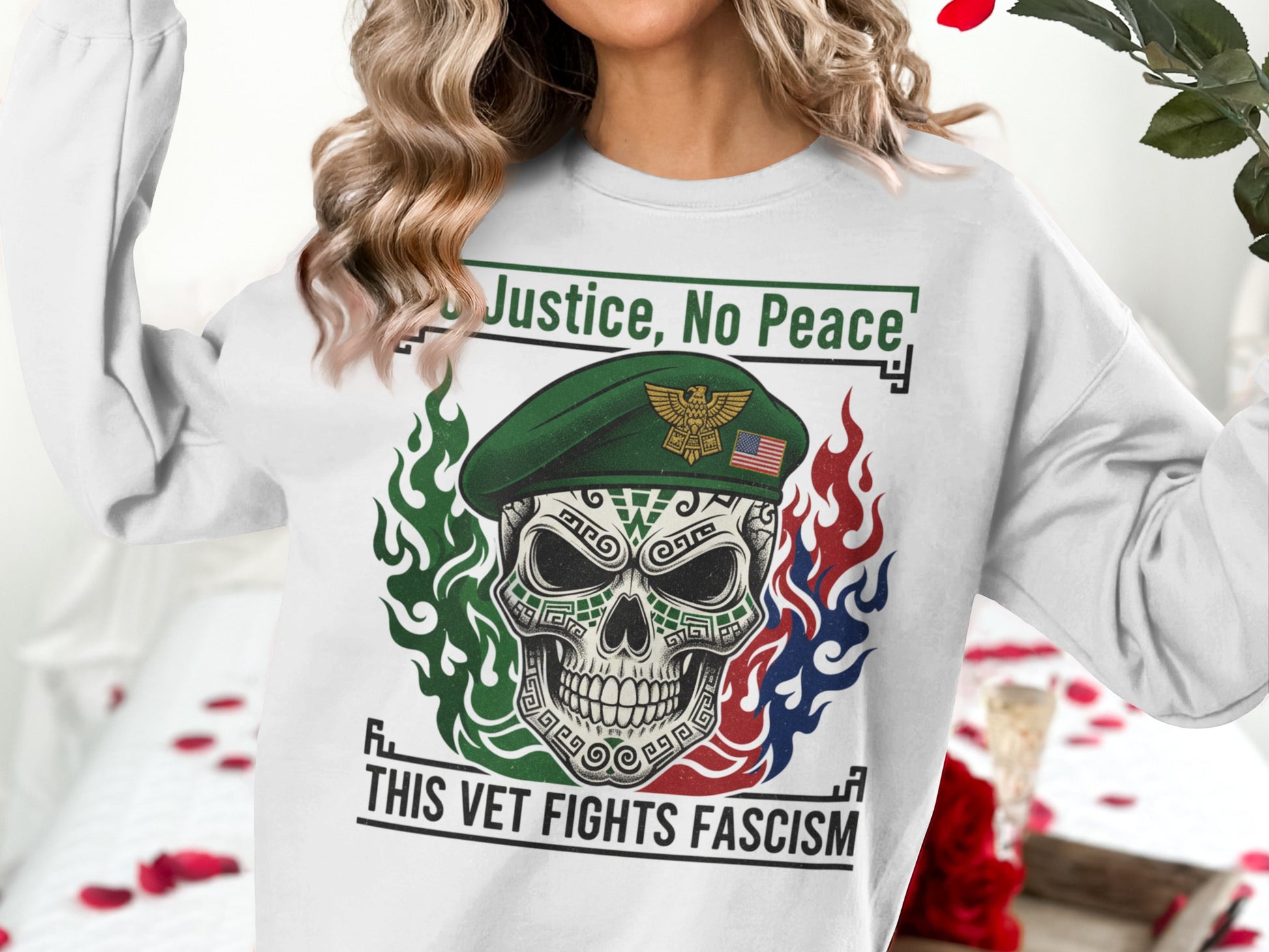 Justice No Peace This Vet Fights Fascism shirt