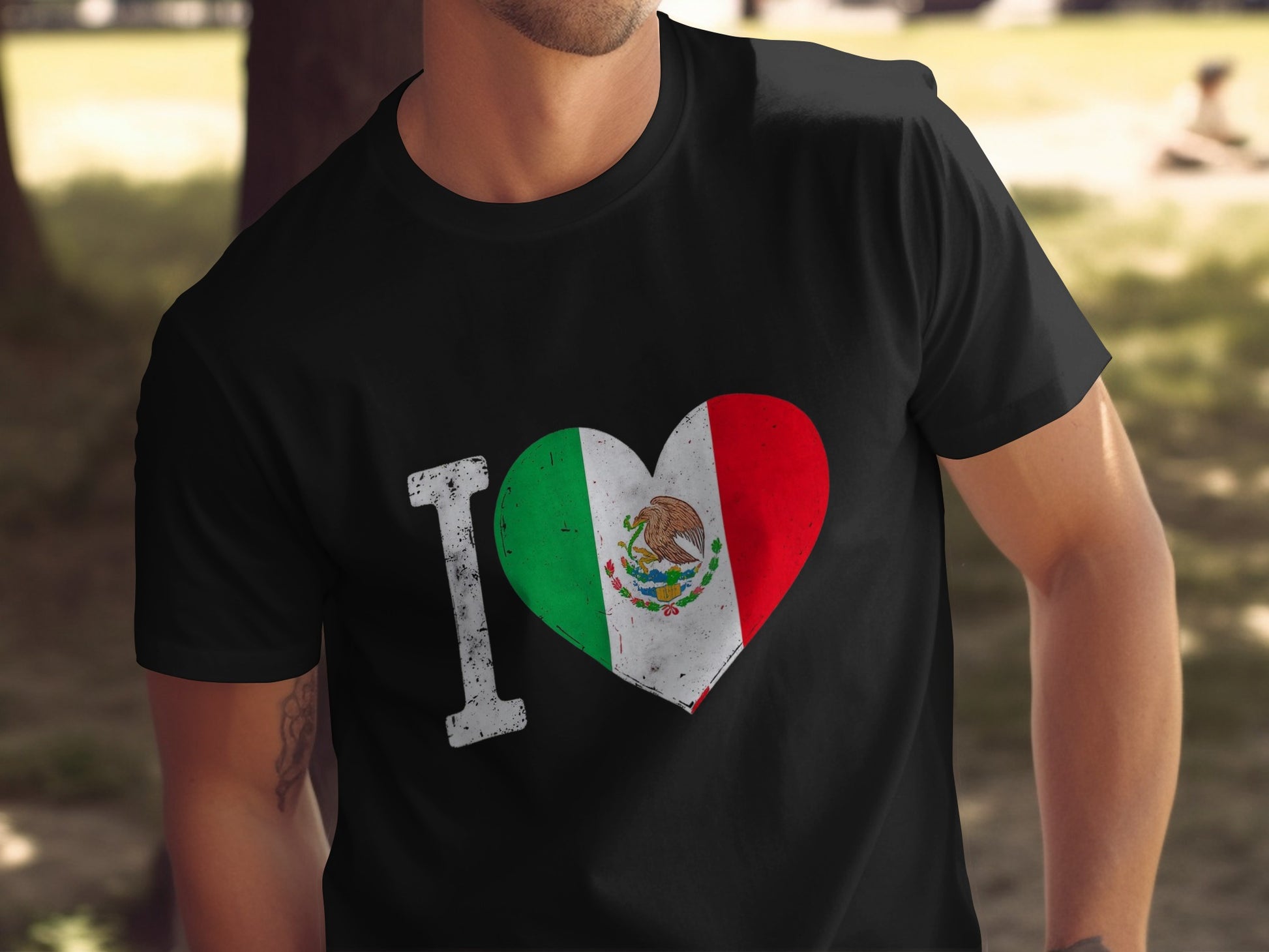 I Love Mexico Heart Flag Graphic T-Shirt product type
